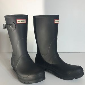 Hunter Original Tour Short Rain Boot Size 8 Black
